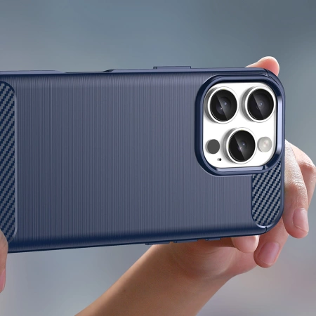 HURTEL ETUI CARBON CASE DO IPHONE 16 PRO MAX OCHRONNE Z SILIKONU NA TELEFON