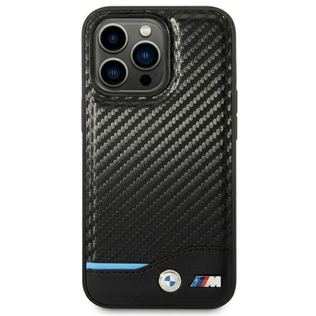 BMW ETUI LEATHER CARBON DO IPHONE 14 PRO 6.1 OCHRONNE HARDCASE DESIGN