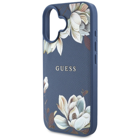 GUESS ETUI POKROWIEC TPU DO IPHONE 16 DO MAGSAFE GRANULOWANY WZÓR KWIATOWY