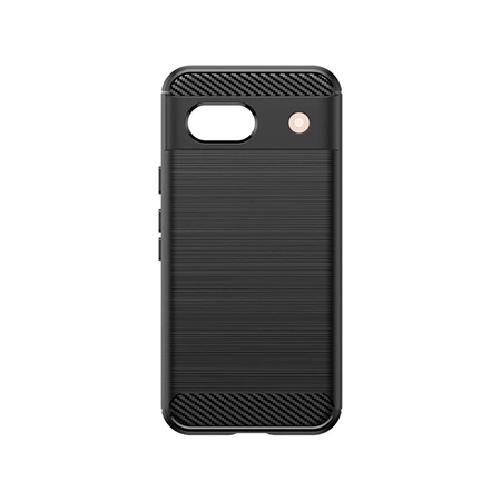 Etui Carbon Case do Google Pixel 8A elastyczny silikonowy karbonowy pokrowiec - czarny