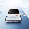 Baseus Qpow Digital Display powerbank z szybkim ładowaniem 10000mAh 20W QC/PD/SCP/FCP z wbudowanym kablem Lightning biały