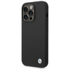 Etui BMW BMHCP14XSILBK na iPhone 14 Pro Max - czarne Silicone Metal Logo
