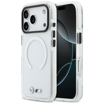 Etui BMW M IML Shockproof Metal Logos    MagSafe do iPhone 17 Pro przezroczysty
