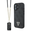 Guess GUHCP16SP4TDSCPK iPhone 166.1 czarny/black hardcase Leather Metal Logo Strass Crossbody