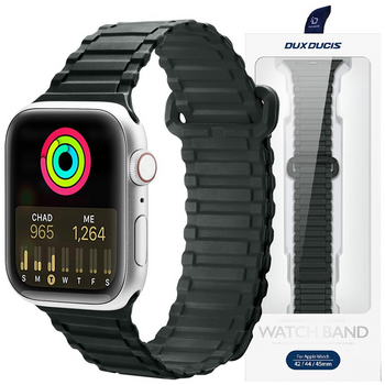 Dux Ducis Strap (Armor Version) pasek Apple Watch SE, 8, 7, 6, 5, 4, 3, 2, 1 (41, 40, 38 mm) silikonowa magnetyczna opaska bransoleta zielony