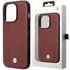 Etui BMW BMHCP14L22RFGR na iPhone 14 Pro burgundowy/burgundy Leather Diamond Pattern