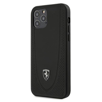 Etui Ferrari Off Track Perforated na iPhone 12 / iPhone 12 Pro - czarne