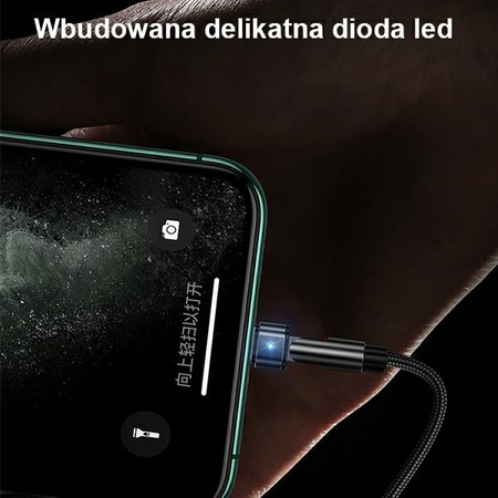 USAMS KABEL DO LIGHTNING 2A DO IPHONE 1M PLECIONY OBROTOWY SZYBKIE