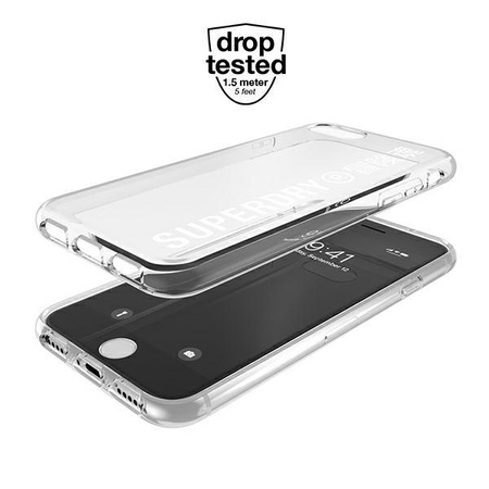 SuperDry Snap iPhone 6/6s/7/8/SE 2020 / SE 2022 Clear Case biały/white 41573