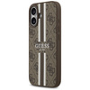 Etui Guess 4G Printed Stripes MagSafe do iPhone 17 brązowy