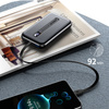 Joyroom Linglong powerbank 10000mAh 20W Power Delivery Quick Charge USB / USB Typ C / wbudowany kabel USB Typ C czarny (JR-L001 black)