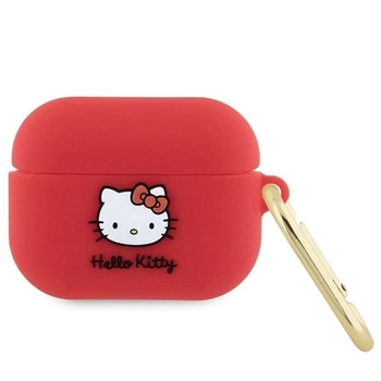 Etui Hello Kitty Silicone 3D Kitty Head na AirPods Pro - fuksjowe