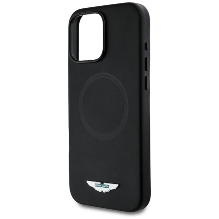 Etui Aston Martin HC FW Logo do iPhone 16 Pro Max MagSafe czarny