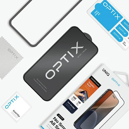 UNIQ SZKŁO HARTOWANE MATOWE DO IPHONE 15 PRO 6.1 Z APLIKATOREM WYTRZYMAŁOŚĆ
