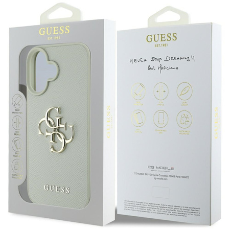 GUESS ETUI GRINNED BIG 4G LOGO SMALL DO IPHONE 16 ZIELONY WYSOKIEJ JAKOŚCI