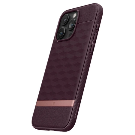 Etui Caseology Parallax Mag z MagSafe na iPhone 15 Pro - burgundowe