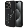 KARL LAGERFELD ETUI HARDCASE DO IPHONE 15 PRO 6.1 3D RUBBER SIGNATURE