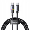 MCDODO KABEL USB-C DO TELEFONU SZYBKIE ŁADOWANIE TYP C 100W 1M LED CZARNY