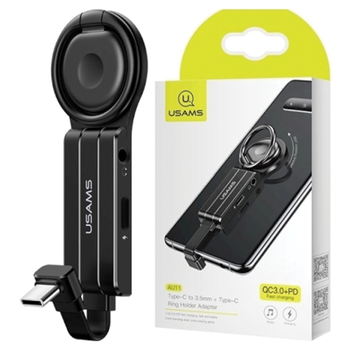 USAMS ADAPTER 2W1 USB-C 3,5MM + USB-C DO TELEFONÓW DO TABLETÓW SAMSUNG