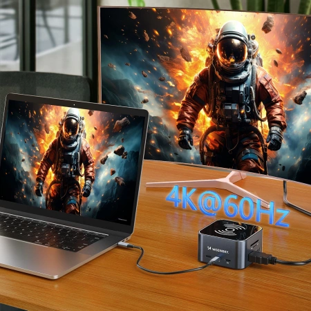 WOZINSKY HUB USB-C 12W 1 Z FUNKCJĄ ŁADOWANIA BEZPRZEWODOWEGO DO LAPTOPA