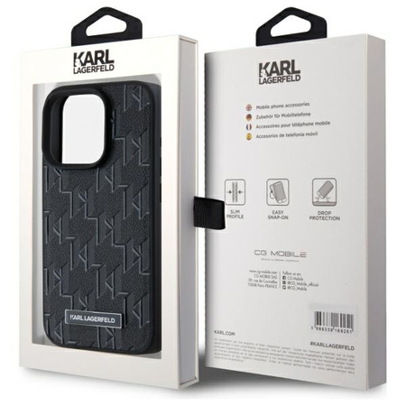 KARL LAGERFELD CASE DO IPHONE 15 PRO 6,1 HARDCASE LEATHER MONOGRAM