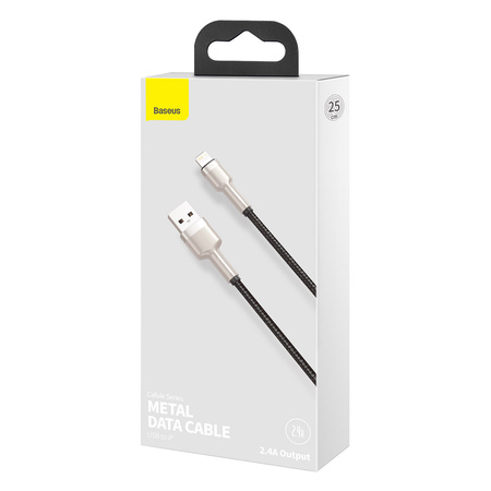 BASEUS KABEL USB DO LIGHTNING CAFULE 2.4A DO IPHONE X 11 12 13 14 0.25M