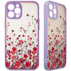 Design Case etui do iPhone 13 Pro pokrowiec w kwiaty fioletowy