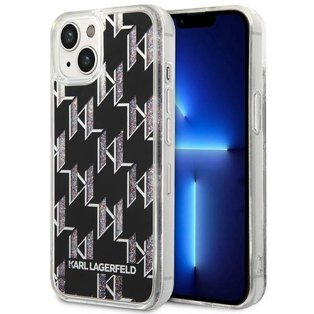 Karl Lagerfeld KLHCP14SLMNMK iPhone 14 6,1" hardcase czarny/black Liquid Glitter Monogram