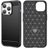 HURTEL ETUI CARBON CASE DO IPHONE 14 PRO POKROWIEC ELASTYCZNY NA TYŁ ŻELOWY