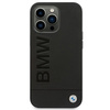 Etui BMW BMHCP14LSLLBK na iPhone 14 Pro - czarne Leather Stamp