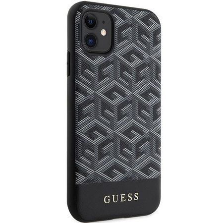 Etui Guess G Cube Stripes MagSafe GUHMN61HGCFSEK na iPhone 11 / Xr czarne