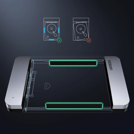 UGREEN KIESZEŃ NA DYSK 2,5'' SATA 3.0 6GBPS Z USB-C 0,5M DO DYSKÓW TWARDYCH