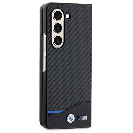 Etui BMW Leather Carbon na Samsung Galaxy Z Fold 5 - czarne