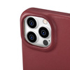 iCarer CE Premium Leather Folio Case skórzane etui iPhone 14 Pro Max z klapką magnetyczne MagSafe czerwony (WMI14220716-RD)