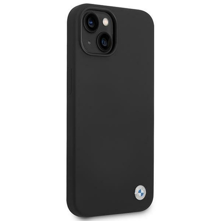 Etui BMW BMHCP14SSILBK na iPhone 14 - czarne Silicone Metal Logo