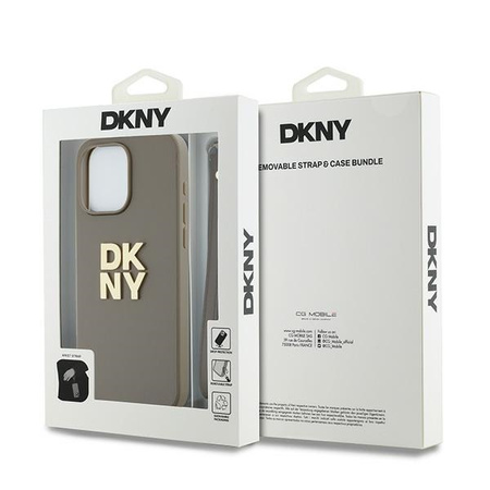DKNY ETUI HARDCASE DO IPHONE 15 PRO 6.1 Z PASKIEM I WZMOCNIONYM TYŁEM