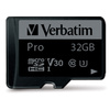 Verbatim Karta microSD 32GB + adapterPro U3 czarny/black 47041