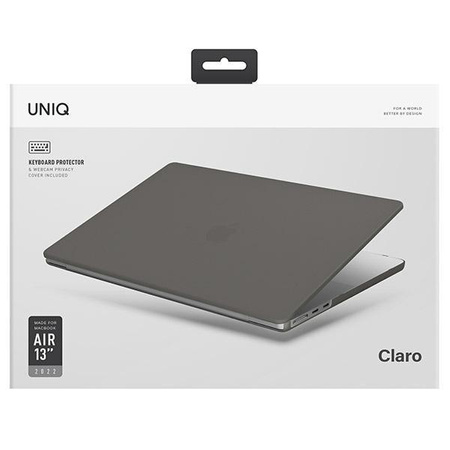 Etui Uniq Claro na MacBook Air 13 (2022) szary/smoke grey