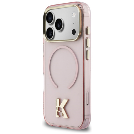 Etui Karl Lagerfeld IML K Head Logo MagSafe do iPhone 17 Pro Max różowy