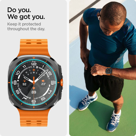 SPIGEN SZKŁO HARTOWANE DO GALAXY WATCH ULTRA 47 MM 2-PACK ŁATWE W MONTAŻU