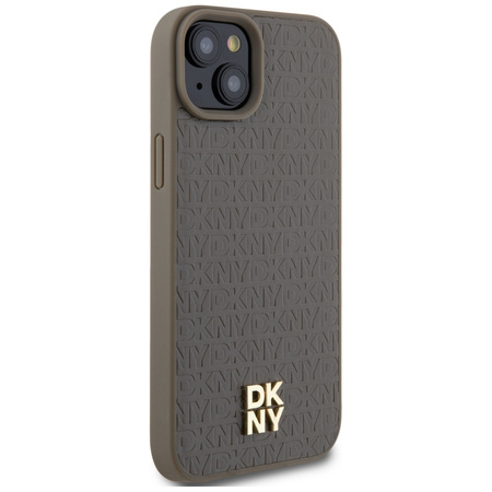 DKNY ETUI HARDCASE DO IPHONE 15 14 13 6.1 DO MAGSAFE SKÓRA WZÓR METALOWE