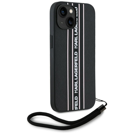 KARL LAGERFELD ETUI SAFFIANO ATHLEISURE STRIPES CORD DO IPHONE 15