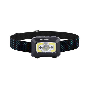 SUPERFIRE LATARKA CZOŁOWA X30 340LM DO WĘDROWANIA CAMPINGU TURYSTYKI USB
