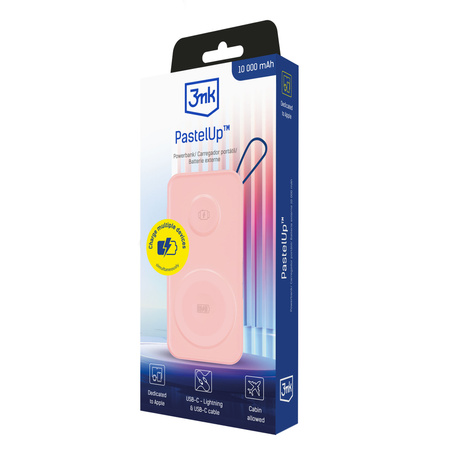 3MK PASTELUP POWERBANK 10000MAH DO TELEFONÓW 22.5W 1A1C IDEALNY DO PODRÓŻY