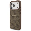 Etui Guess 4G Ring Classic Logo MagSafe do iPhone 17 Pro brązowy