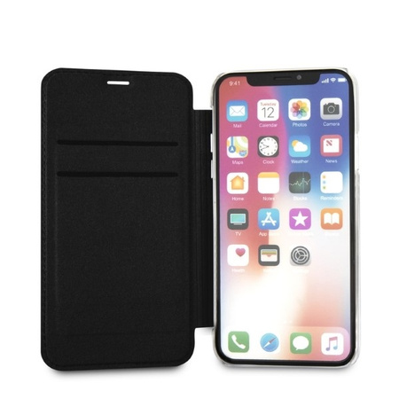 KARL LAGERFELD KLFLBKPXKSB ETUI DO IPHONE X XS Z DESIGNEM SIGNATURE GLITTER