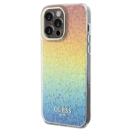 Etui Guess IML Faceted Mirror Disco Iridescent na iPhone 13 Pro / 13 - wielokolorowe