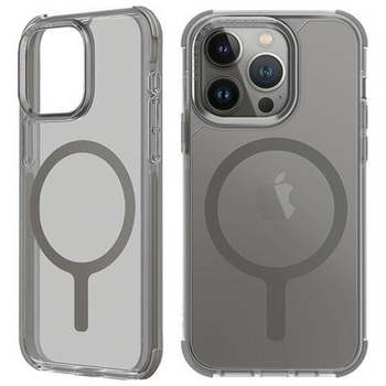 UNIQ etui Combat iPhone 15 Pro 6.1" Magclick Charging szary/frost grey