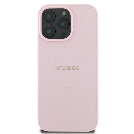 GUESS ETUI HARDCASE GRAINED RING DO IPHONE 16 PRO 6.3 DO MAGSAFE Z OCHRONĄ