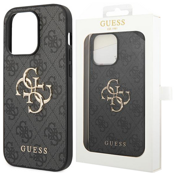 Guess GUHCP15L4GMGGR iPhone 15 Pro 6.1" szary/grey hardcase 4G Big Metal Logo